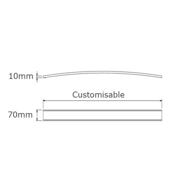 70mm x 10mm (1cm) Beech Sprung Bed Slats (Any Length)
