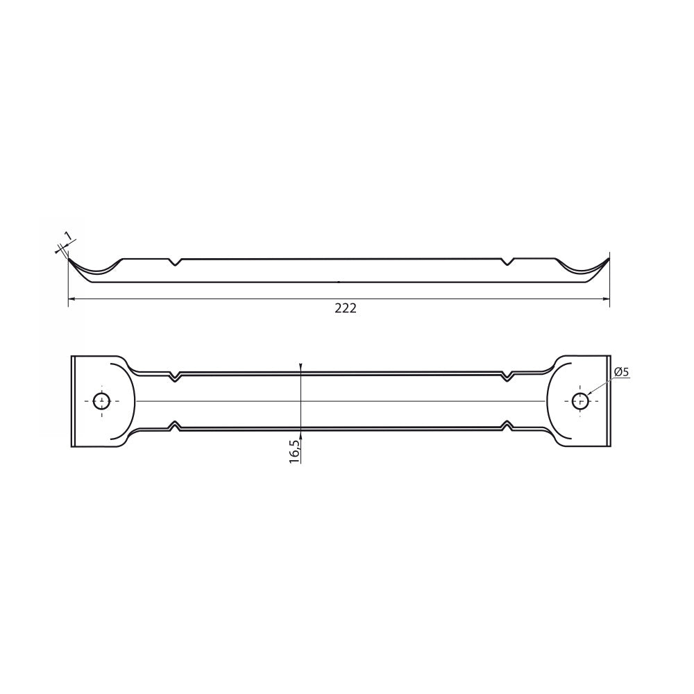 90 Degree Table Corner Brace Brackets - 222mm  (Set of 4)