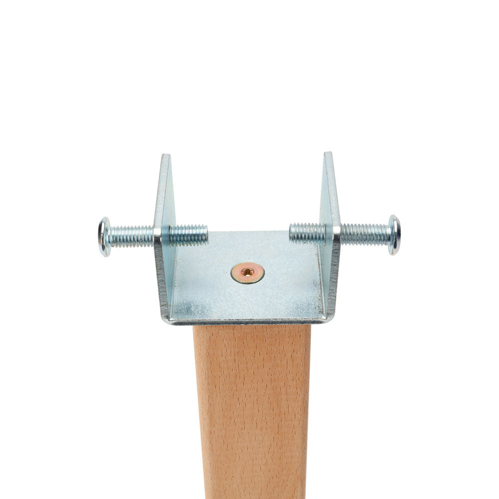 Wooden Adjustable Bed Centre Rail Support Feet with Integrated Metal U Bracket