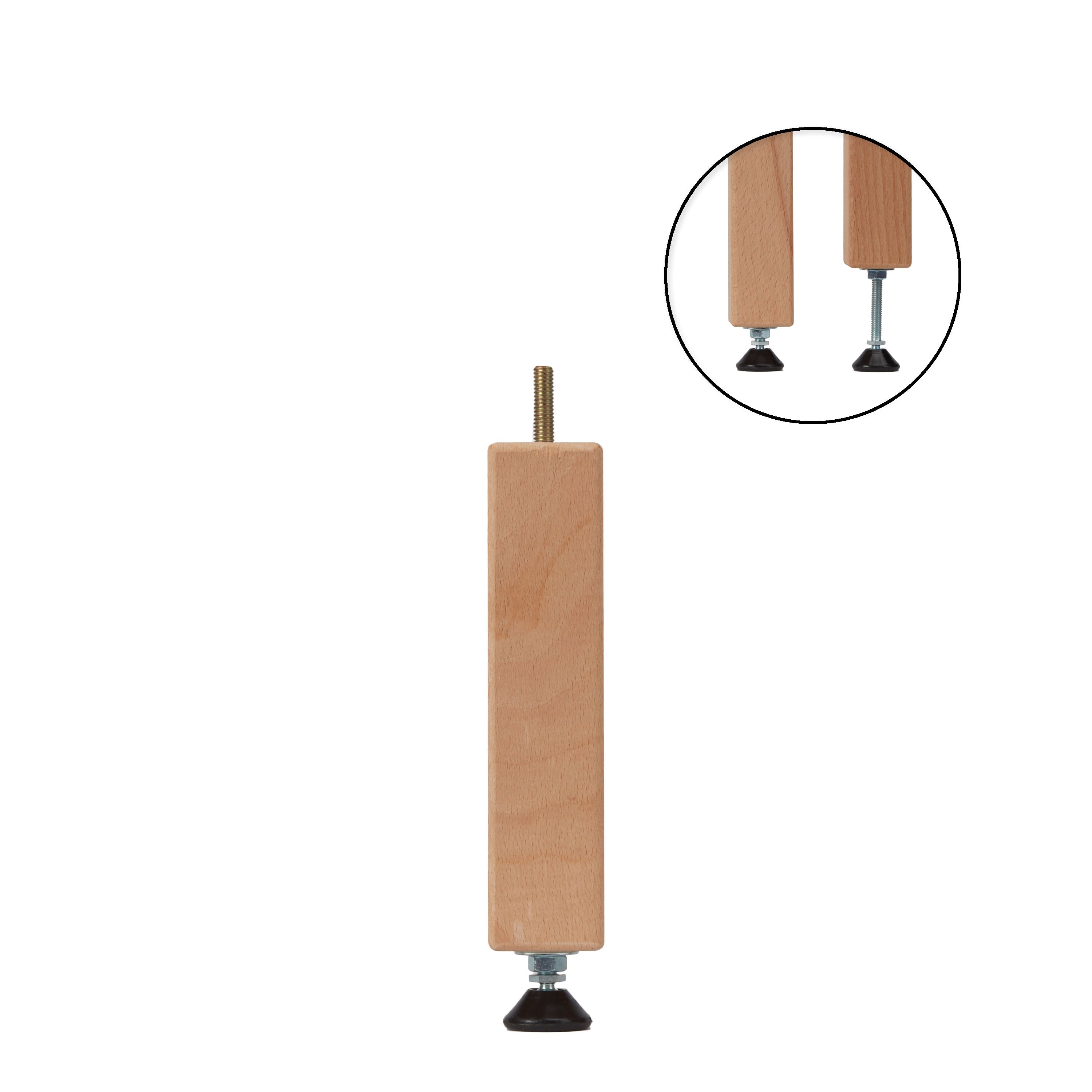 Adjustable Bed Centre Rail Support Feet with M8 or M10 Threaded Bar