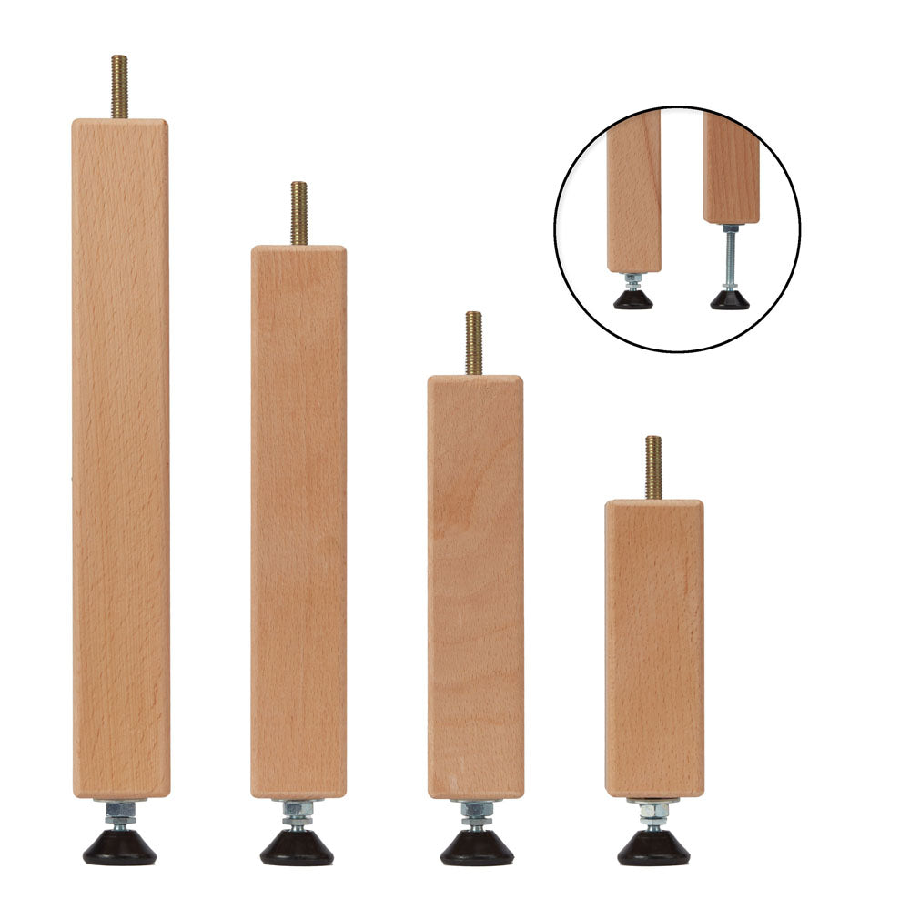 Adjustable Bed Centre Rail Support Feet with M8 or M10 Threaded Bar