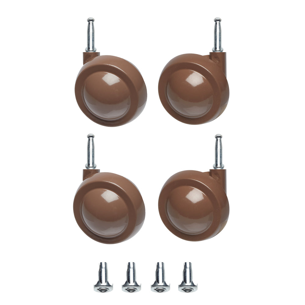 Beige Metal Shepherd Castors - Grip Neck Stem