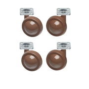 Beige Metal Shepherd Castors - Plate Fitting