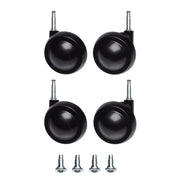Black Metal Shepherd Castors - Grip Neck Stem