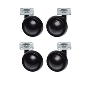 Black Metal Shepherd Castors - Plate Fitting