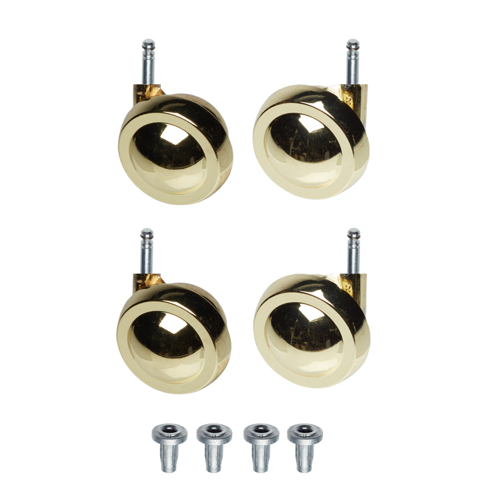 Brass Metal Shepherd Castors - Thorn Pin