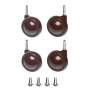 Brown Metal Shepherd Castors - Grip Neck Stem