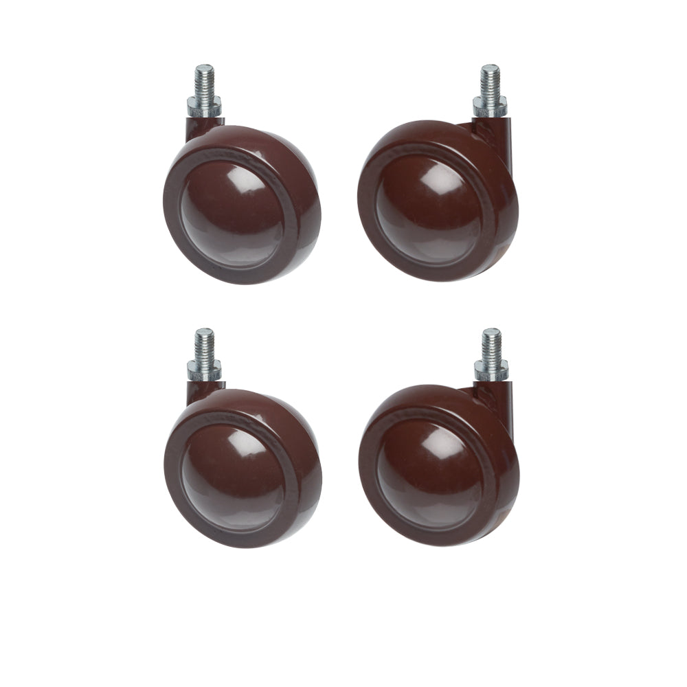 Brown Metal Shepherd Castors - M8 Stem