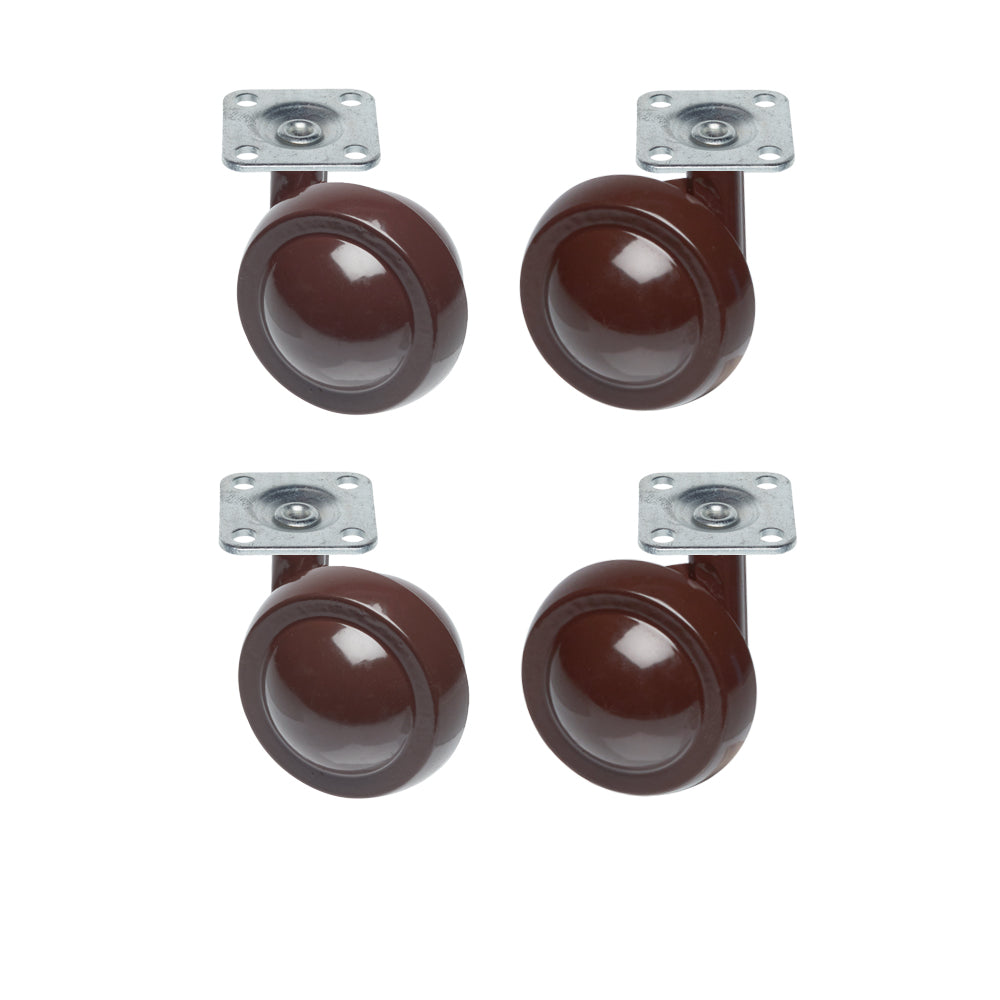 Brown Metal Shepherd Castors - Plate Fitting