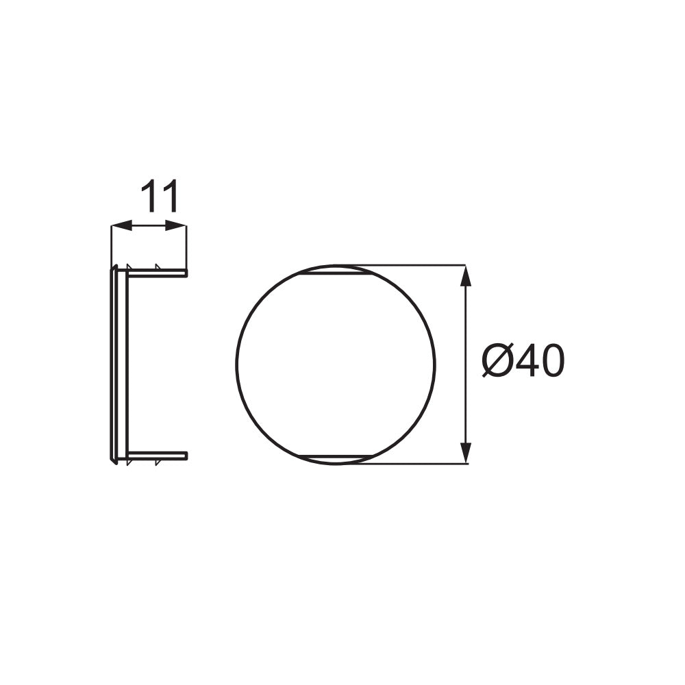 40mm Furniture Cover Caps for Maxi Luna Washers - White