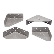 Extra Large Heavy Duty Bed Corner Bracket 80mm x 240mm with Leg Fixing Hole (Set of 4)