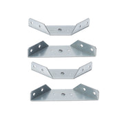 Furniture Corner Bracket with Leg Attachment Hole -126mm x 177mm x 26mm - M8 Thread (set of 4)