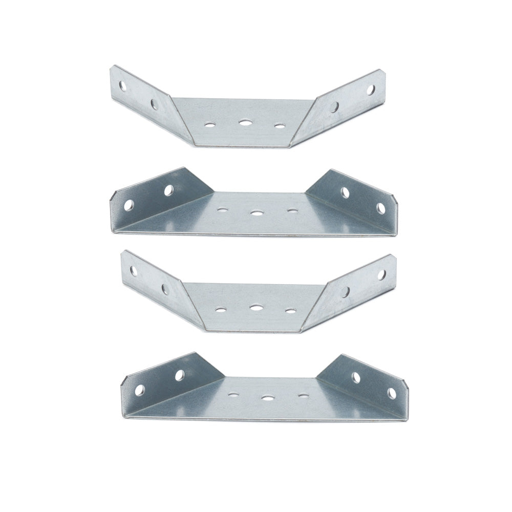 Furniture Corner Bracket with Leg Attachment Hole -126mm x 177mm x 26mm - Unthreaded (set of 4)