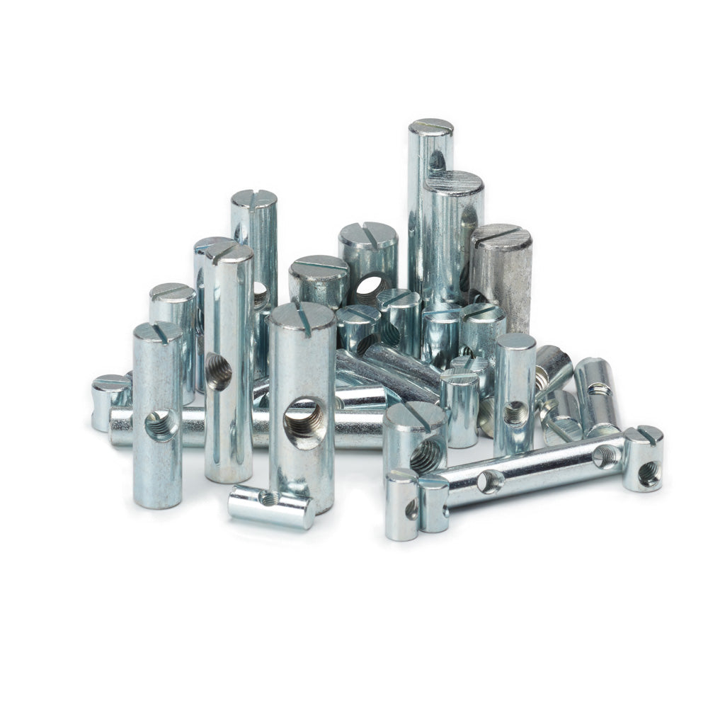 M10 x 40mm x Ø16mm Cross Dowel/ Barrel Nut - Centre Threaded