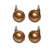 Gold Metal Shepherd Castors - M8 Stem