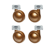 Gold Metal Shepherd Castors - Plate Fitting