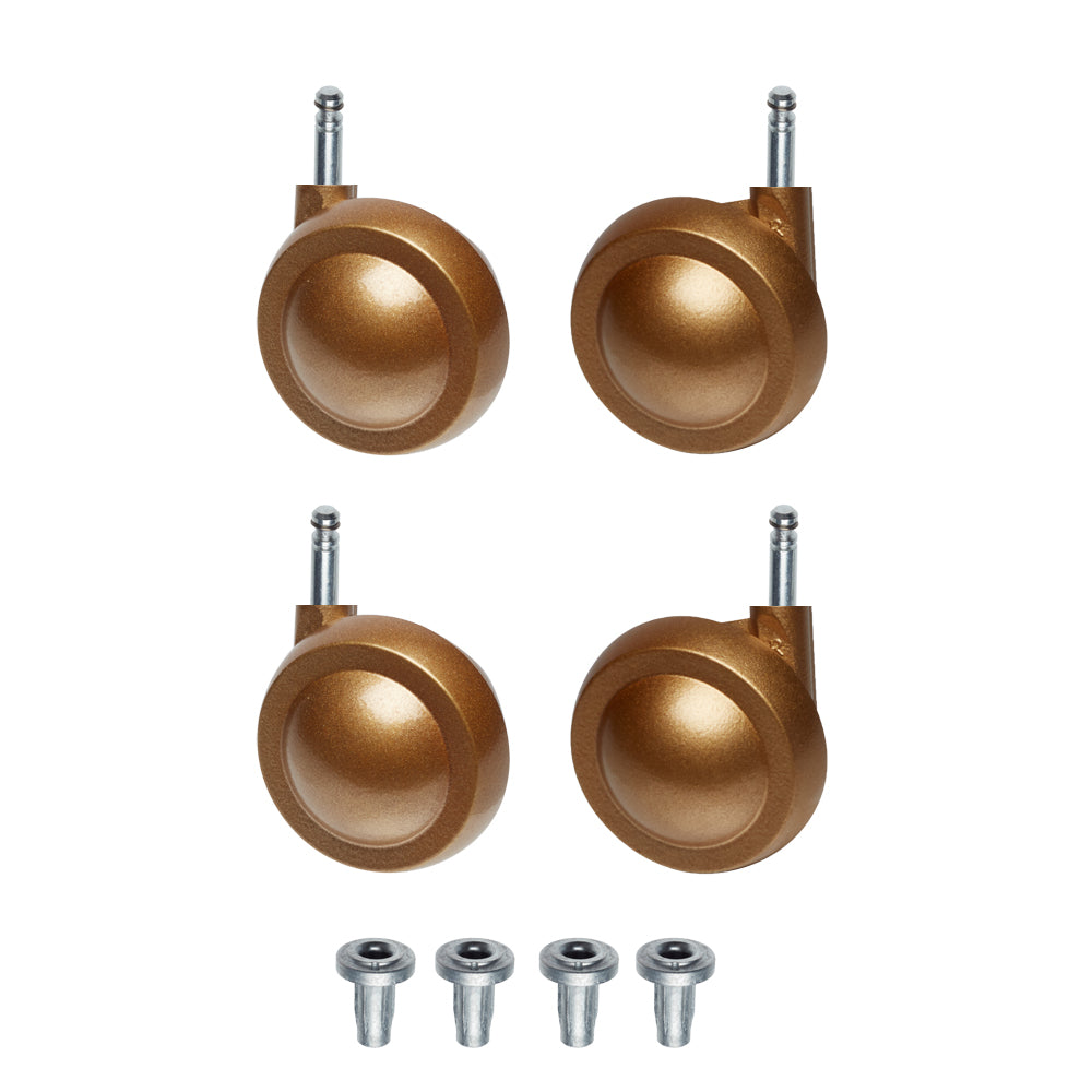 Gold Metal Shepherd Castors - Thorn Pin
