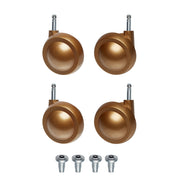 Gold Metal Shepherd Castors - Thorn Pin