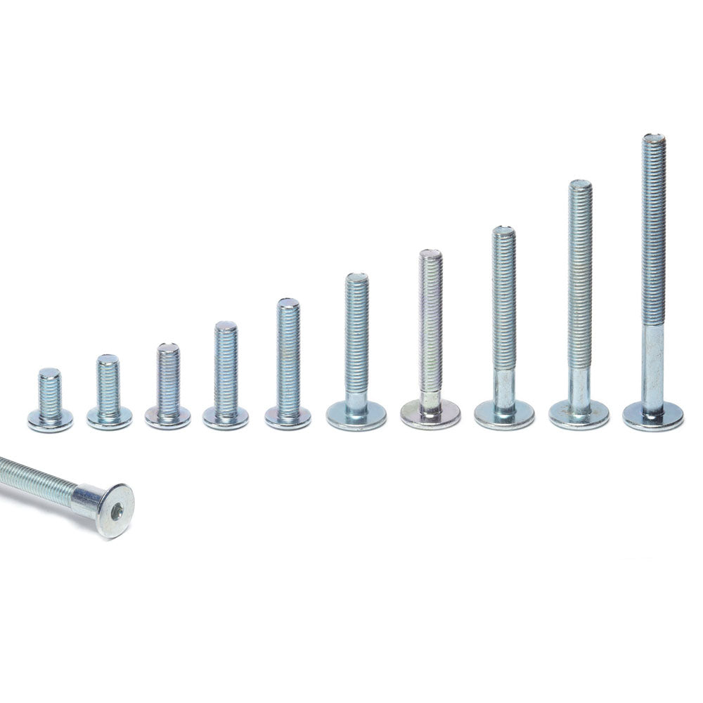M10 X 25mm Flathead Furniture Connector Bolts