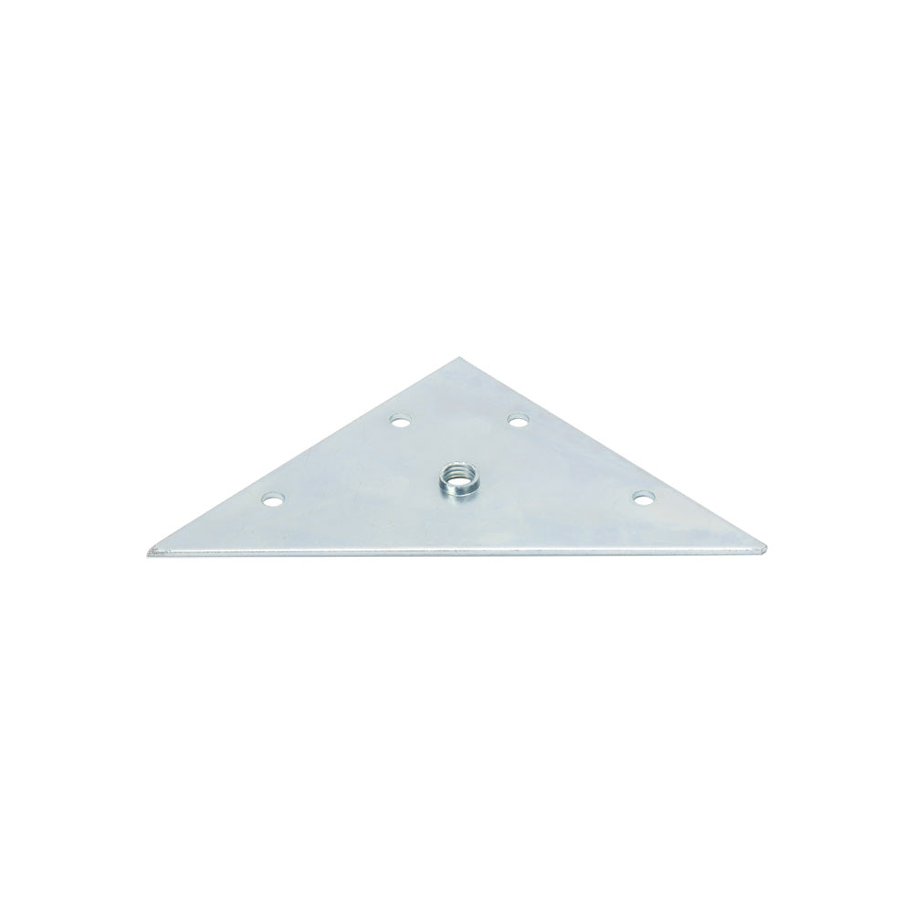 M10 Triangle Flat Furniture Leg Fixing Plate 117mm x 117mm (set of 4)