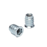 M10 x 20mm Steel Threaded Inserts for Wood