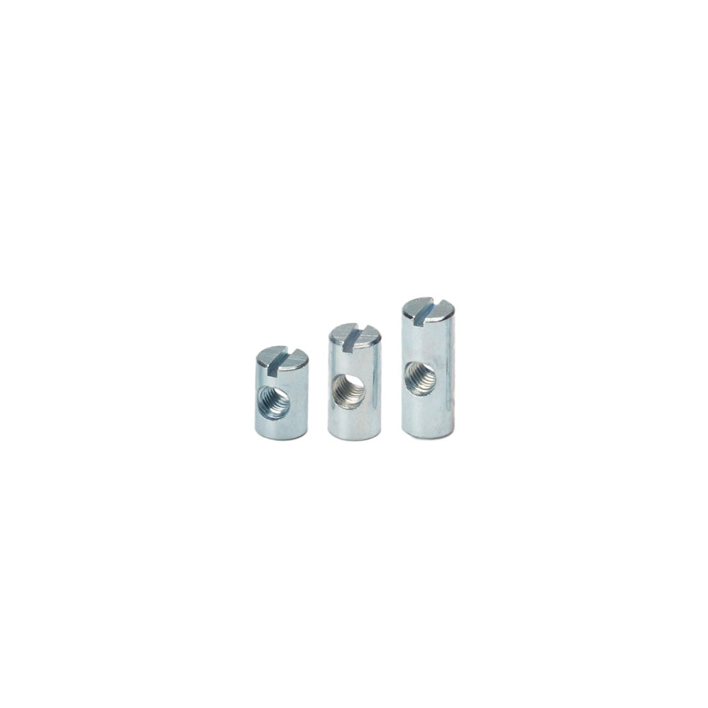 M4 x 20mm x Ø8mm Cross Dowel/ Barrel Nut - Centre Threaded