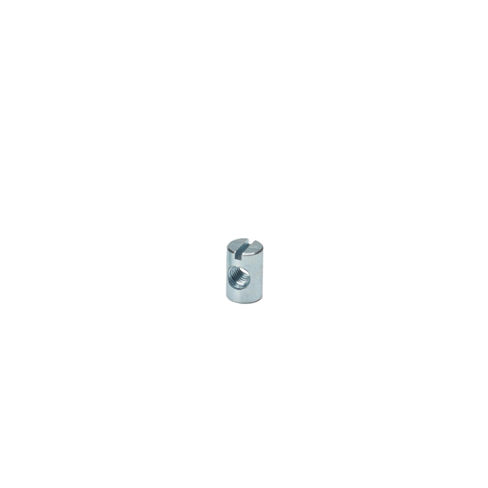 M4 x 12mm x Ø8mm Cross Dowel/ Barrel Nut - Centre Threaded