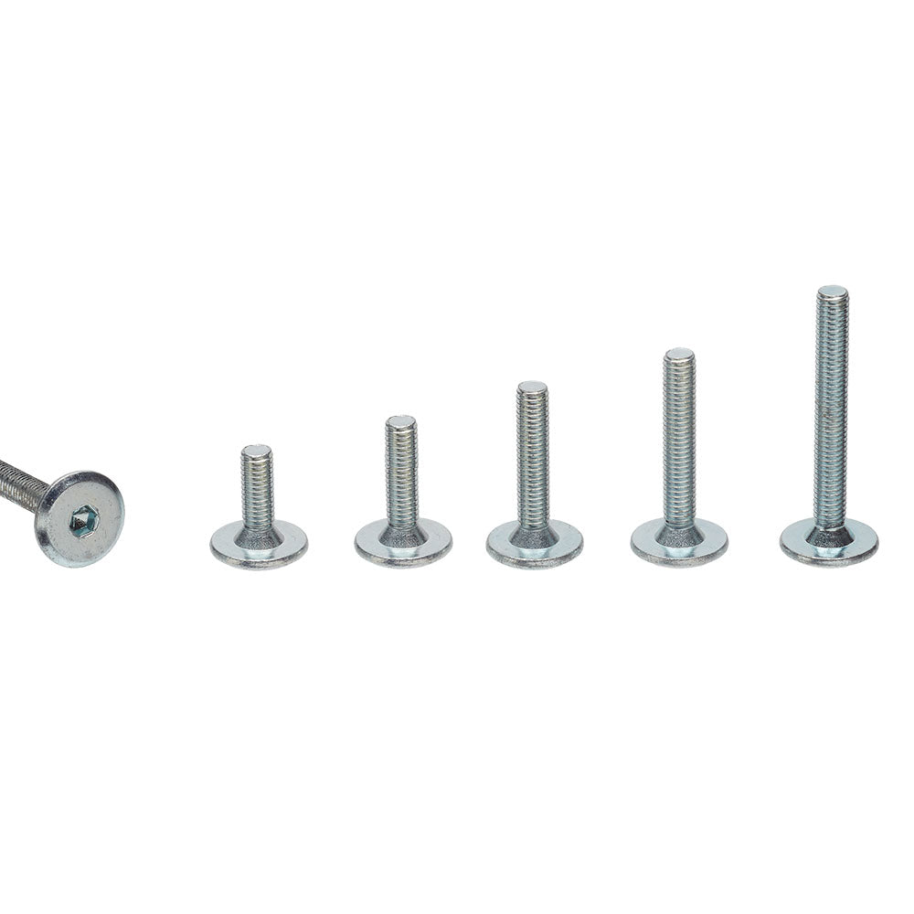 M5 x 20mm Connector Bolt with Flat Head and Hex Drive