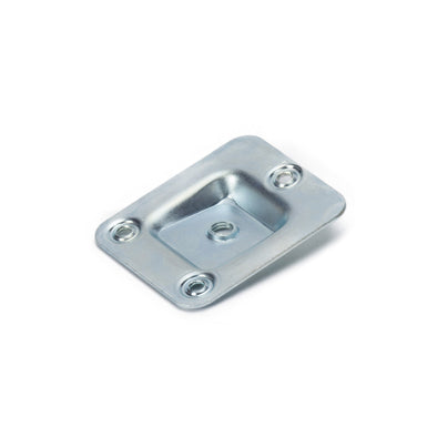 M6 Furniture Leg Connecting Plates - 10 Degree Angled - 58mm x 68mm Zinc Plated (Set of 4)