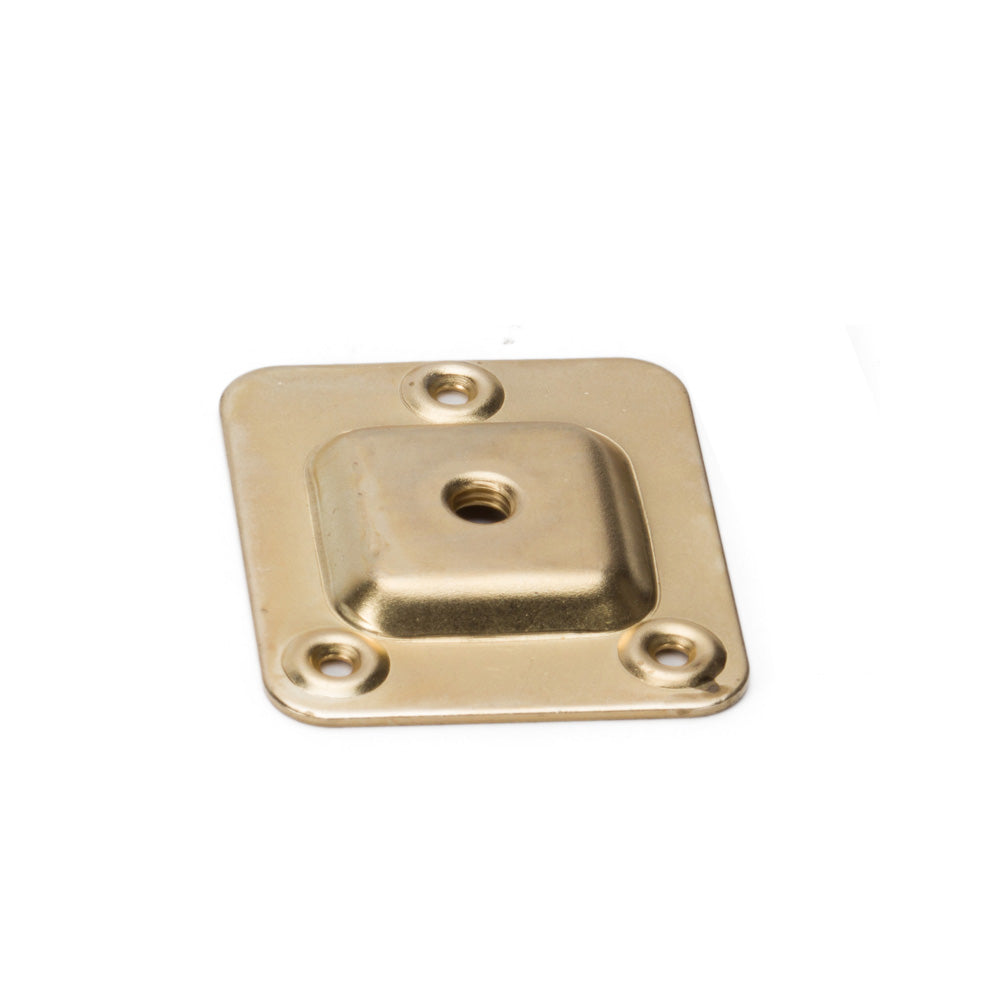 M8 Furniture Leg Connecting Plates - Straight - 58mm x 68mm  Brass Plated (set of 4)
