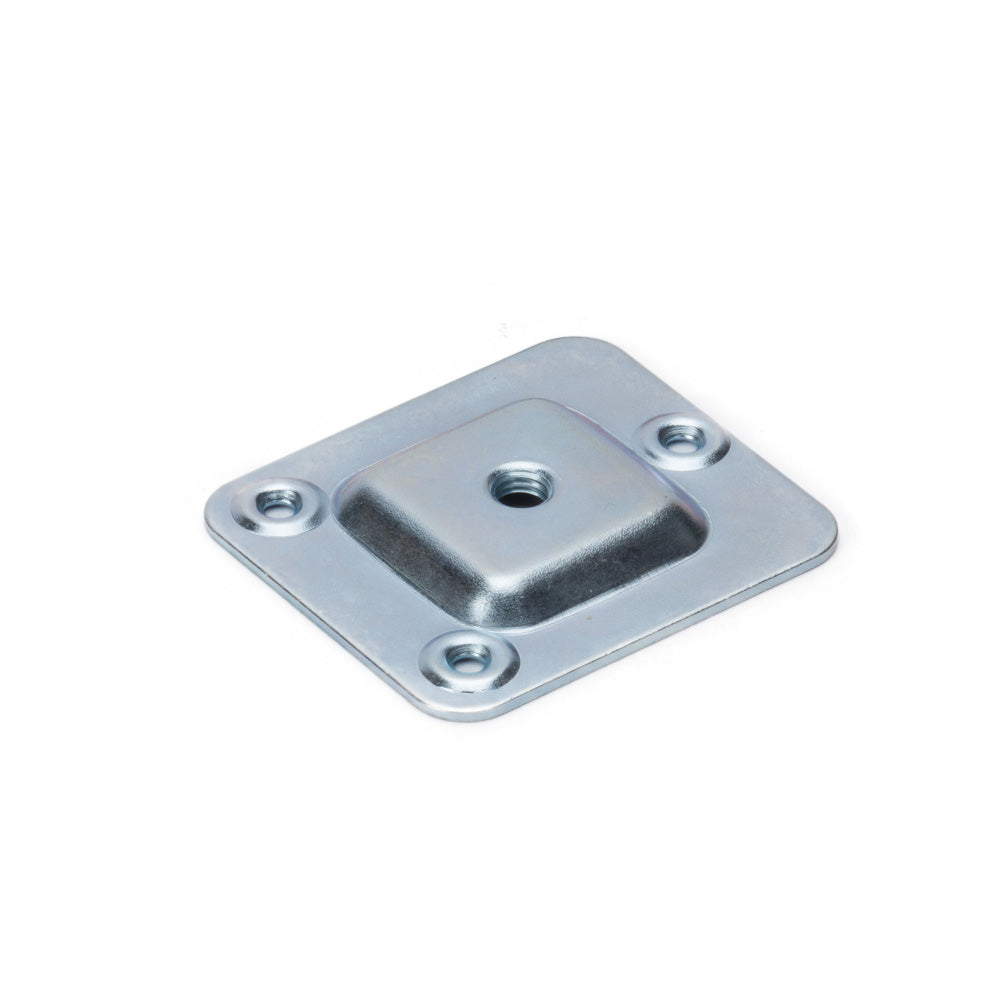 M6 Furniture Leg Connecting Plates - Straight - 58mm x 68mm Zinc Plated (set of 4)