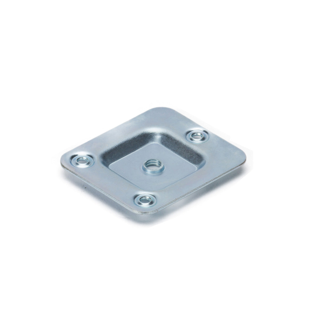 M6 Furniture Leg Connecting Plates - Straight - 58mm x 68mm Zinc Plated (set of 4)