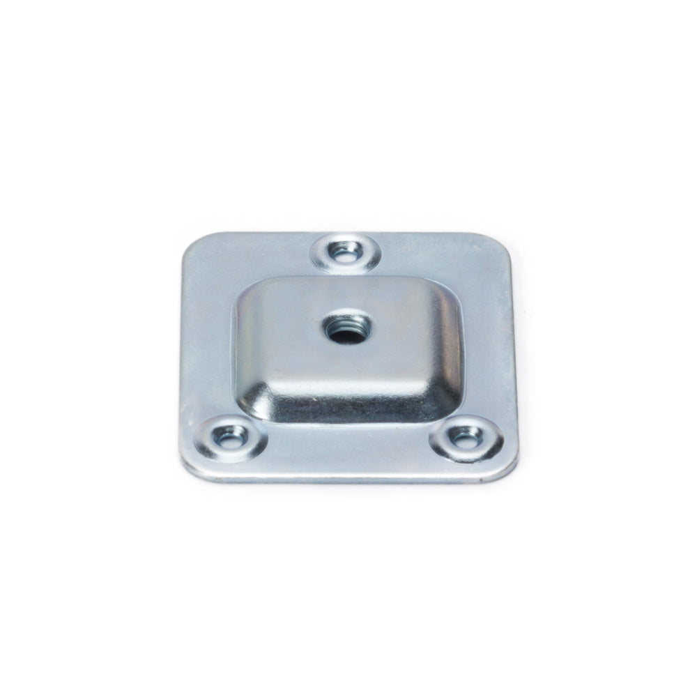 M8 Furniture Leg Connecting Plates - Straight - 58mm x 68mm Zinc Plated (set of 4)