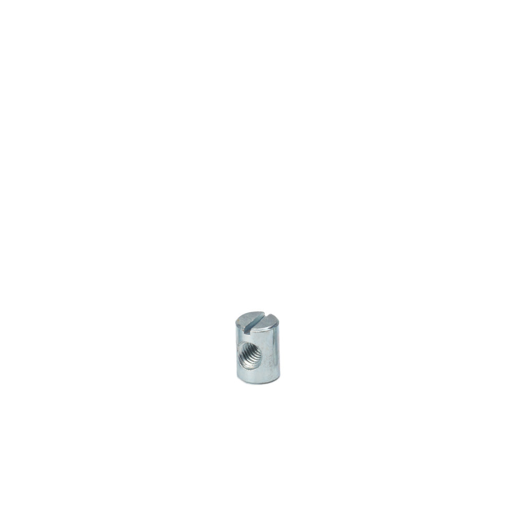 M6 x 14mm x Ø10mm Cross Dowel / Barrel Nut - Centre Threaded
