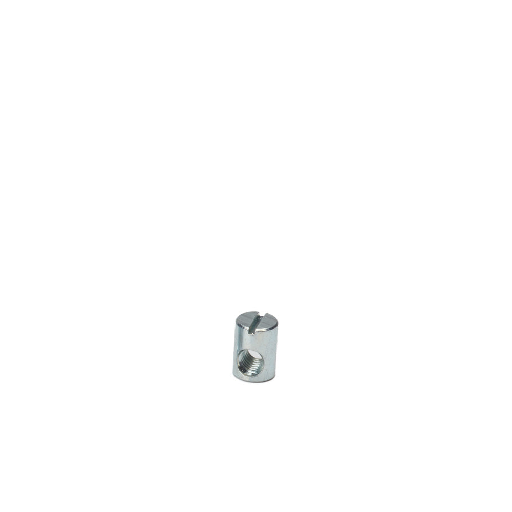 M6 x 14mm x Ø10mm Cross Dowel / Barrel Nut - Off Centre Threaded
