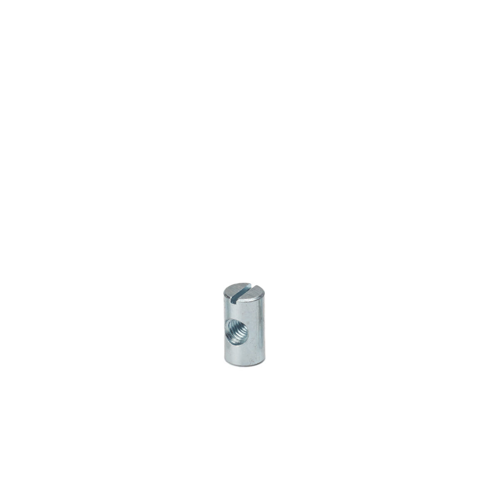 M6 x 18mm x Ø10mm Cross Dowel / Barrel Nut - Centre Threaded