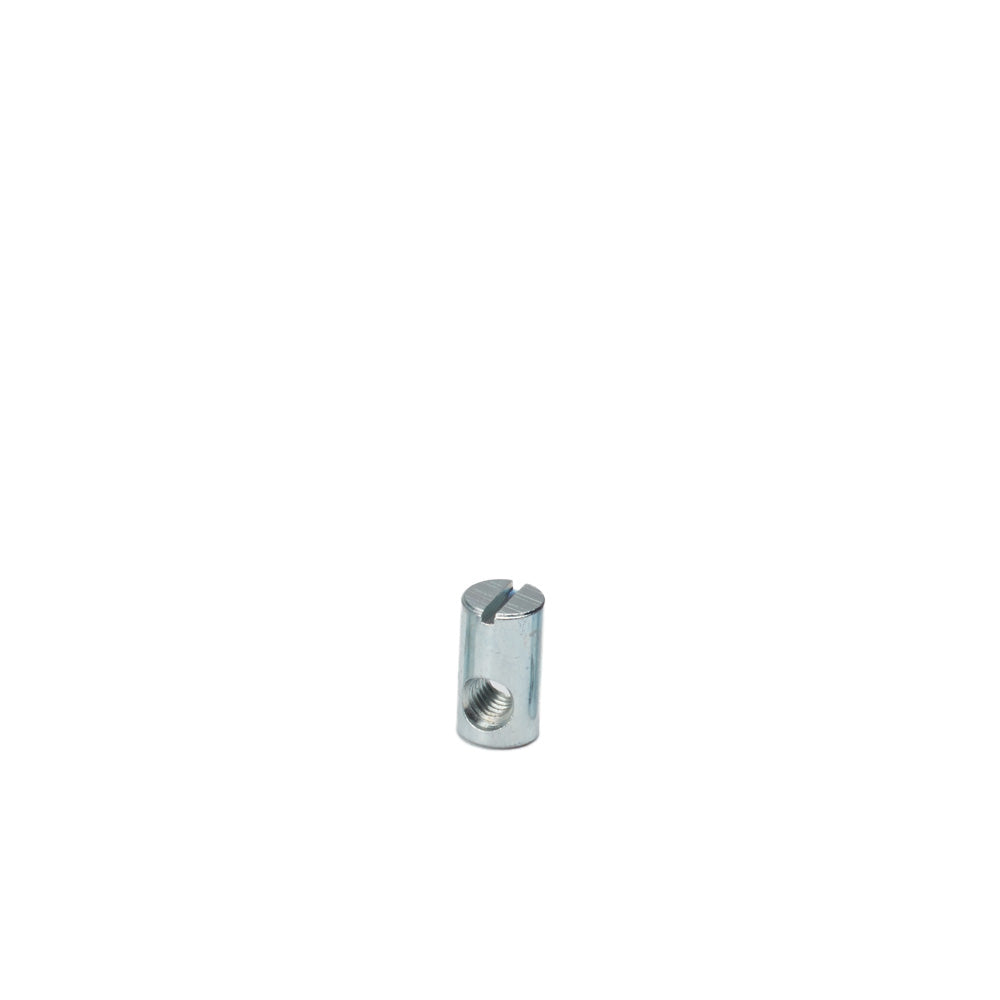 M6 x 18mm x Ø10mm Cross Dowel / Barrel Nut - Off Centre Threaded