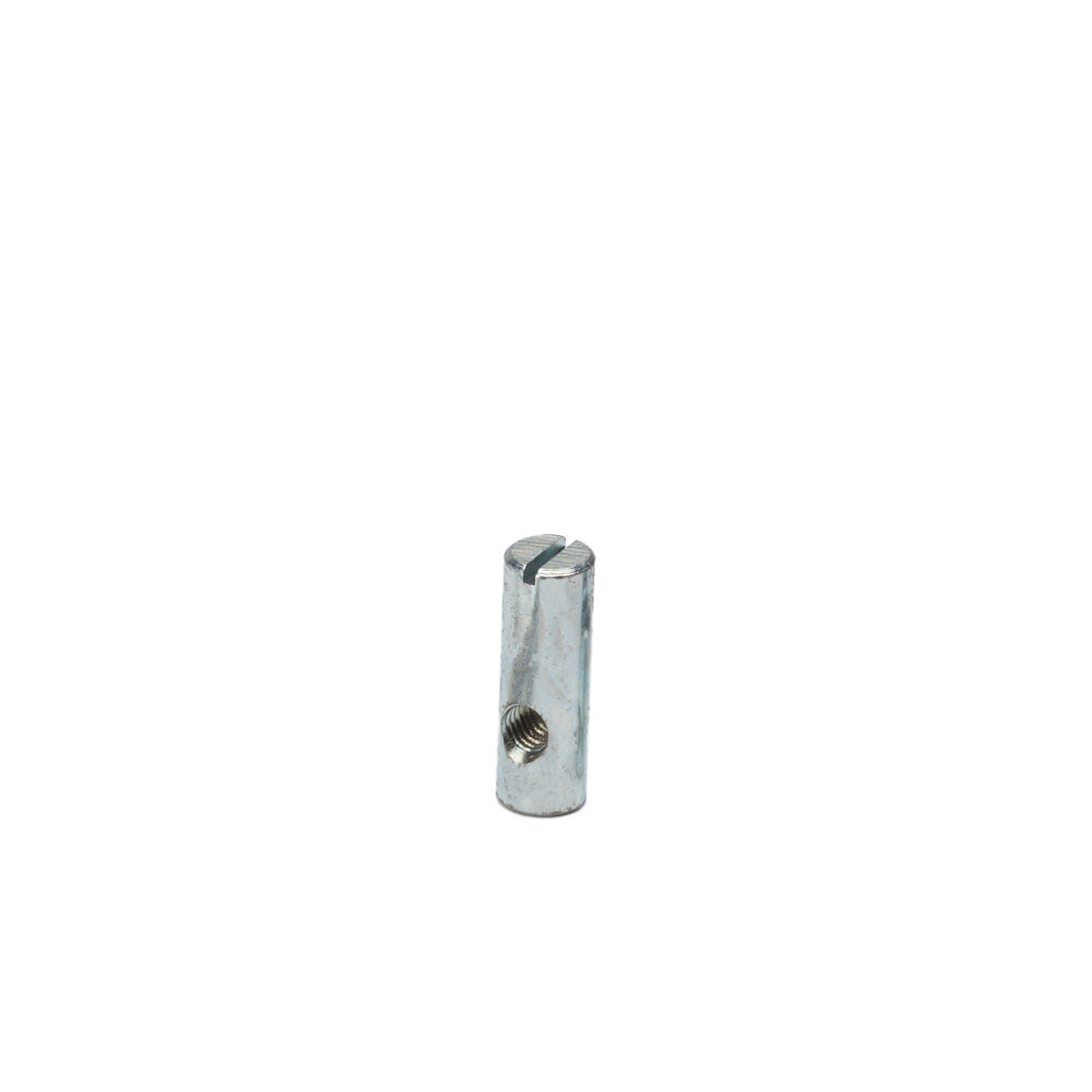 M6 x 30mm x Ø10mm Cross Dowel / Barrel Nut - Off Centre Threaded