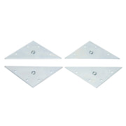 M8 Triangle Flat Furniture Leg Fixing Plate 117mm x 117mm (set of 4)