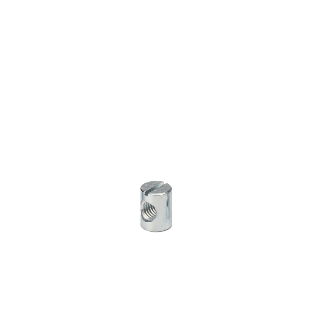 M8 x 14mm x Ø12mm Cross Dowel/ Barrel Nut - Centre Threaded