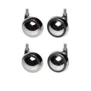 Nickel Metal Shepherd Castors - M8 Stem