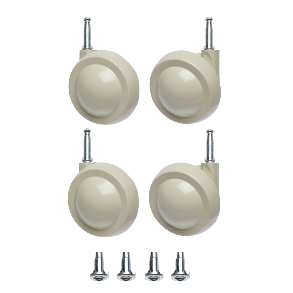 Pebble Metal Shepherd Castors - Grip Neck Stem