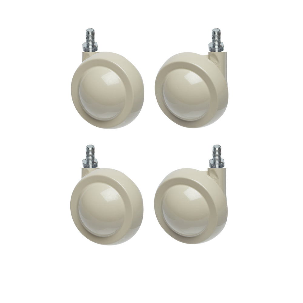 Pebble Metal Shepherd Castors - M8 Stem