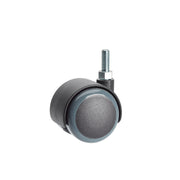 Premium Bed/ Furniture Twin Wheel Castors WITHOUT Brake Designed for Hard Flooring - M8 Stem