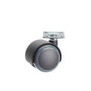 Premium Bed/ Furniture Twin Wheel Castors WITHOUT Brake Designed for Hard Flooring - Plate Fitting