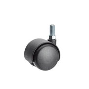 Premium Bed/ Furniture Twin Wheel Castors WITHOUT Brake Designed for Carpet - M10 Stem