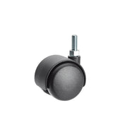Premium Bed/ Furniture Twin Wheel Castors WITHOUT Brake Designed for Carpet - M8 Stem