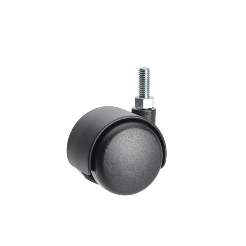 Premium Bed/ Furniture Twin Wheel Castors WITHOUT Brake Designed for Carpet - M8 Stem