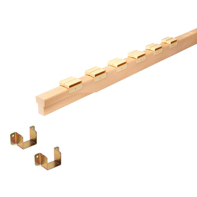 Replacement Centre Support Rail for Sprung Bed Slats with Slat Holders - Solid Beech 65mm x 42mm x 2100mm