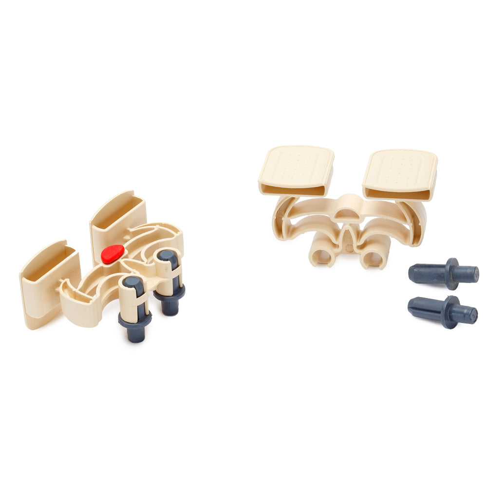 38mm x 8mm Twin Pocket Interactive Sprung Bed Slat Holders | 2 Dowel Attachment